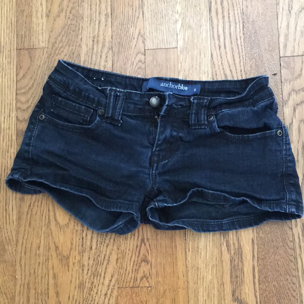 Dark denim shorts